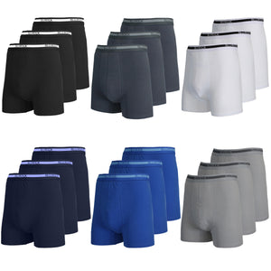 Men's Cotton Stretch Boxer Briefs – Soft, Flexible & Moisture-Wicking Underwear view 1