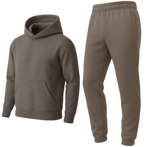 Men’s Heavyweight Soft Fleece Cotton Blend Pullover Hoodie & Sweatpants Jogging Set (S-2XL) view 6
