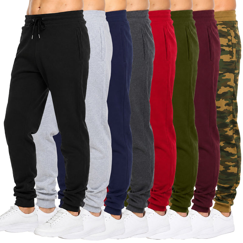 Mens Modern Fit Fleece Jogger Sweatpants Heavyweight Warm Athletic Casual Pants (S-2XL)