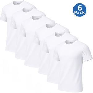 Men's Multi-Pack Classic Short Sleeve Crew Neck 100% Cotton Undershirts (Sizes, S to 3XL) view 3