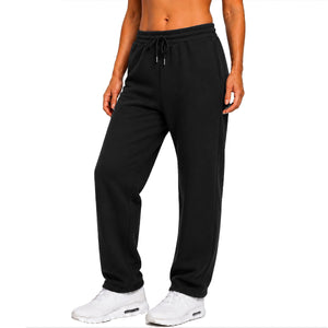 Women's Loose Fit  Classic Heavyweight Fleece Sweatpants with Open Bottom (S-3XL) view 5