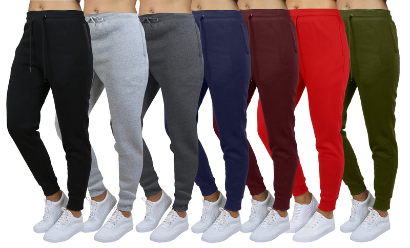 3-Pack Women's Loose Fit Fleece Jogger Sweatpants (S-3XL)