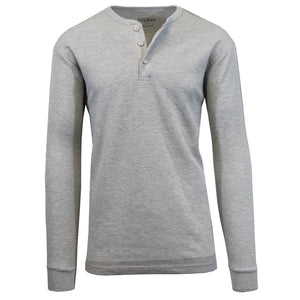 Mens Long Sleeve Henley Thermal Tee (S-3XL) view 4