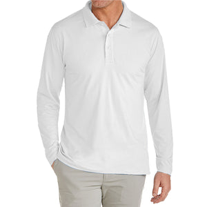 Mens Long Sleeve Stretch Pique Polo Shirt (S-2XL) view 3
