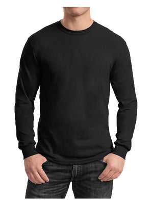 Men's Long Sleeve Crew Neck Tee (S-2XL)