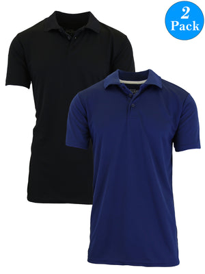 2-Pack Men's Short Sleeve Polo Shirts – Moisture-Wicking, Stretch Knit, Tagless, Regular Fit for All-Day Comfort (S-3XL) view 6