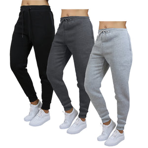 3-Pack Women's Loose Fit Fleece Jogger Sweatpants (S-3XL) view 2