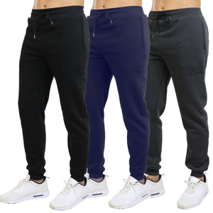 3-Pack Mens Slim Fit Fleece Jogger Sweatpants (S-2XL) view 5