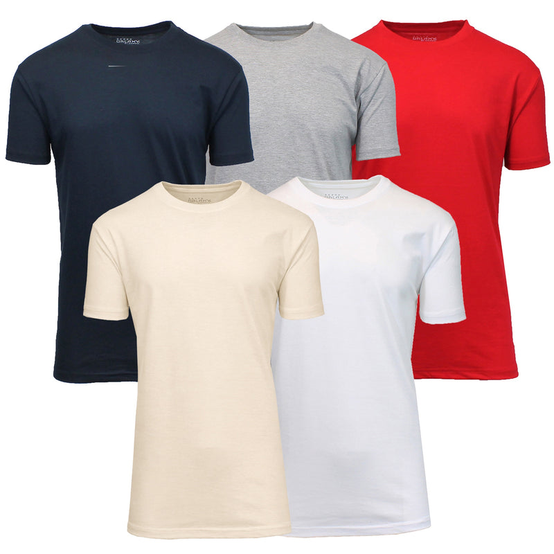 Men's Short Sleeve Crew Neck Solid Tee (Sizes, S to 3XL)
