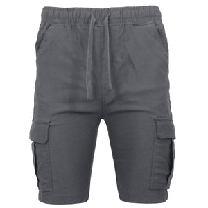 Men’s Flex Cargo Shorts with Elastic Waistband and Drawstring – Comfortable Fit with 6 Pockets and Stretch Fabric (S-2XL) view 6