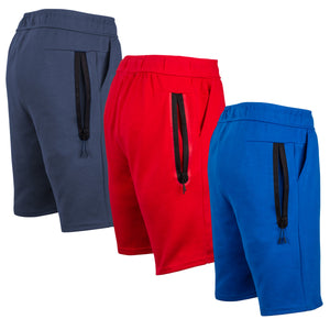 3-Pack Women's Loose-Fit Tech Fleece Shorts – Soft, Breathable Fabric with Zipper Pocket & Adjustable Waistband view 5