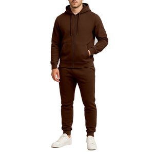 Men's Fleece-Lined Full-Zip Hoodie & Jogger 2-Piece Set view 3
