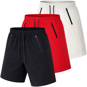 Men's 3-Pack Performance Training Shorts With Zipper Pockets (Sizes, S to 2XL) view 3