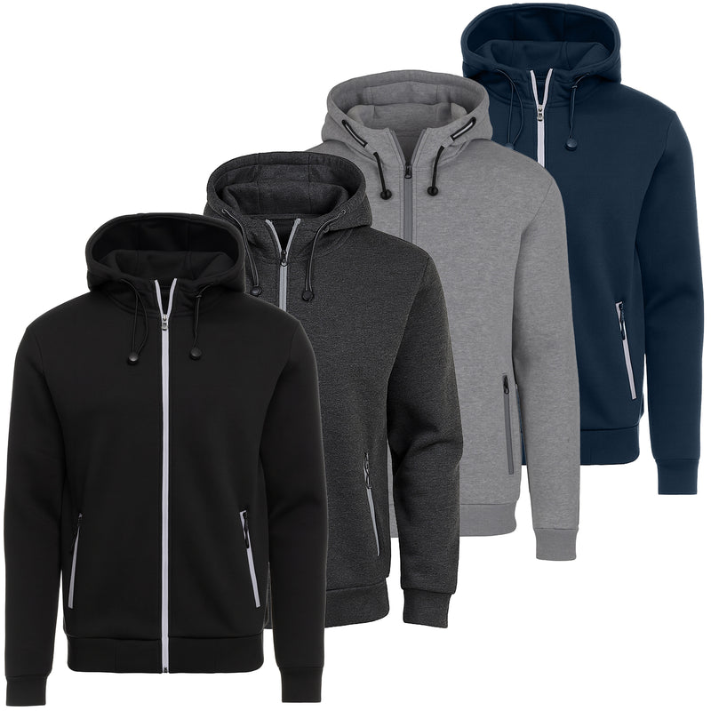 Men's Heavyweight Sherpa Fleece-Lined Full Zip Classic Tech Hoodie