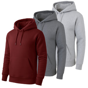 3-Pack Men's Fleece-Lined Pullover Hoodie (Sizes, S-5XL) view 4