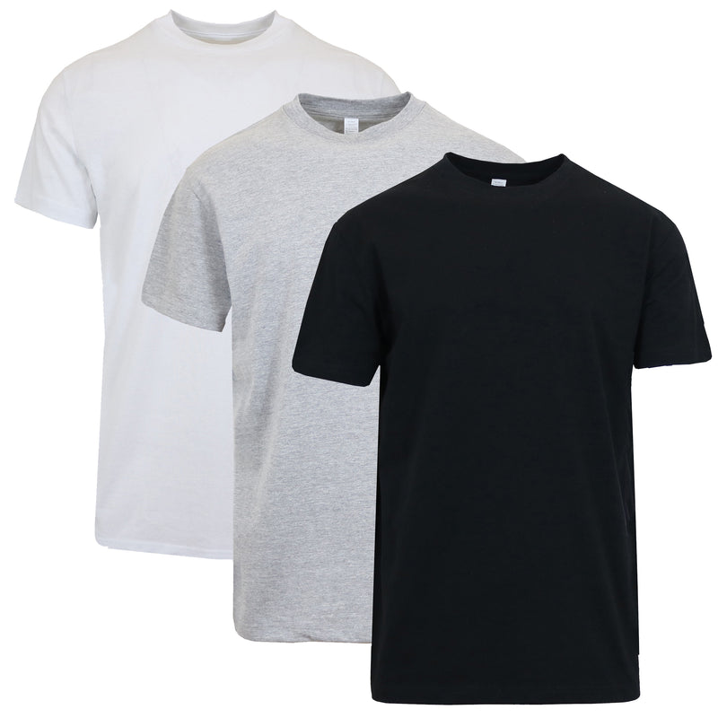 3-Pack Men's Short Sleeve Crew Neck Cotton Teen (Sizes, M - 3XL)