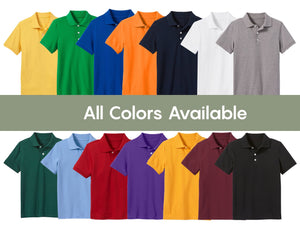 5-Pack Boys' Classic School Uniform Polo Shirt – Breathable, Soft Cotton Blend, Tagless & Fade-Resistant (4-20) view 1