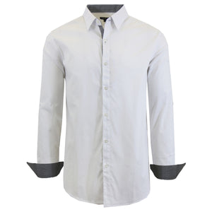 Men's Long Sleeve Solid Dress Shirts - Slim-Fit, Comfortable & Versatile for Everyday & Formal Wear (S-2XL) view 5