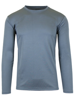 Men's Long Sleeve Moisture-Wicking Crew Neck Tees – Quick Dry, Odor Resistant, Wrinkle-Free Active Shirts view 6